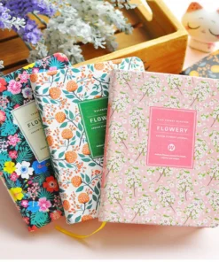 Kawaii Leather Floral Diary/schedule/planner notebook