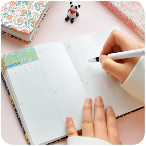 Kawaii Leather Floral Diary/schedule/planner notebook 3