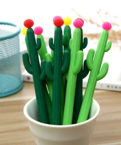 3 Kawaii Cactus Ballpoint Gel Pens