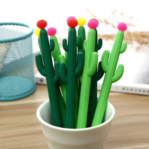 3 Kawaii Cactus Ballpoint Gel Pens