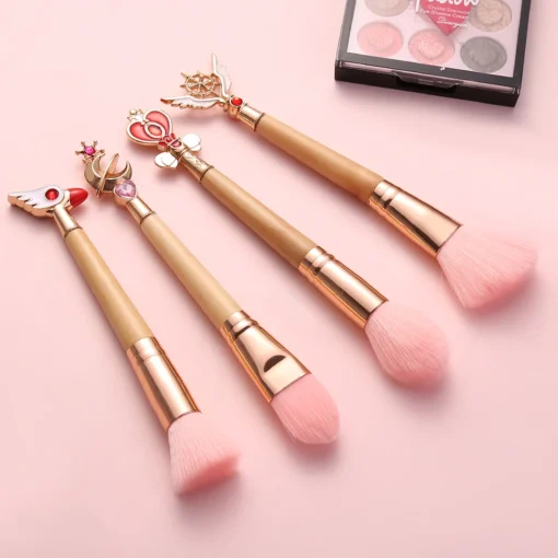 Aesthetic Pastel Kawaii Sailor Moon/Cardcaptor Sakura Makeup bamboo Brushes Bamboo 2