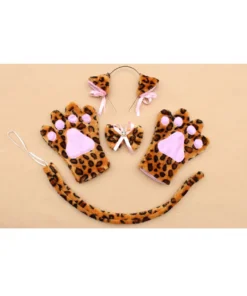 Anime Cosplay Cat Neko Hairbands With Ears, Paws And Tail 3