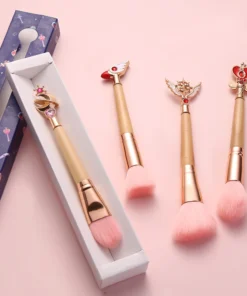 Aesthetic Pastel Kawaii Sailor Moon/Cardcaptor Sakura Makeup bamboo Brushes Bamboo