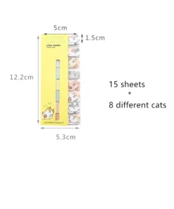 4 pcs Kawaii cat memo pad Cute kitties stick marker Cartoon post stickers planner Stationery Office School supplies A6881 3