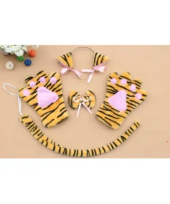 Anime Cosplay Cat Neko Hairbands With Ears, Paws And Tail 5