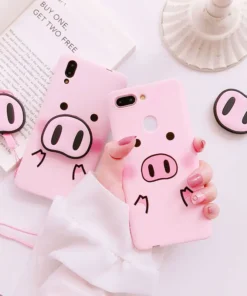 Kawaii Pig phone Case & nose popsocket