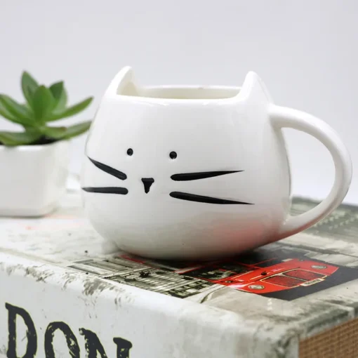 Cute Cat Coffee Mug With Spoon 4