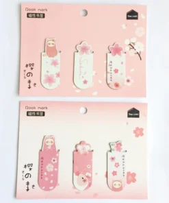 Three Kawaii Cacti Magnetic Bookmarks for Books 5
