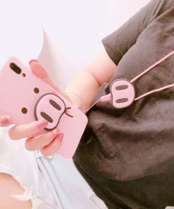 Kawaii Pig phone Case & nose popsocket 3