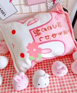 Kawaii Pink Bag of Mini Bunny Plushies  1