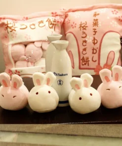 Kawaii Pink Bag of Mini Bunny Plushies  3