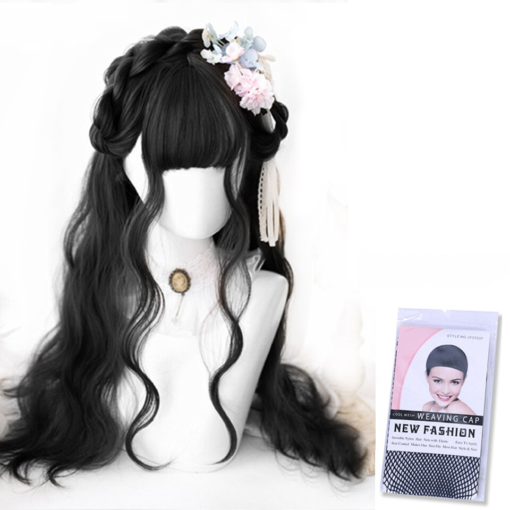 Kawaii Lolita Black Wavy Wig